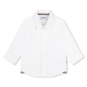 BOSS KIDSWEAR Infant White Oxford Long Sleeve Shirt | Tops & T-Shirts | Bon Bon Tresor