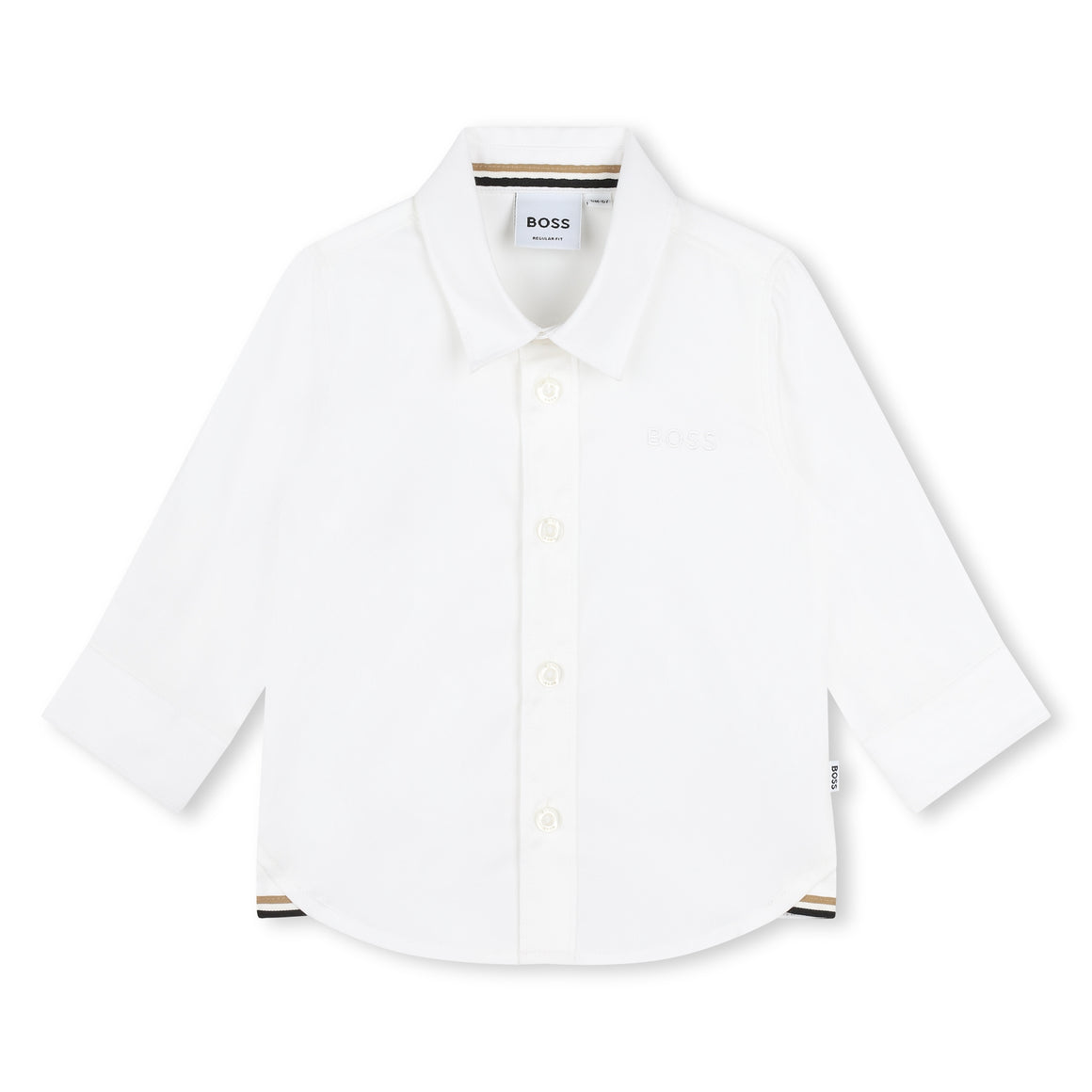 BOSS KIDSWEAR Infant White Oxford Long Sleeve Shirt | Tops & T-Shirts | Bon Bon Tresor
