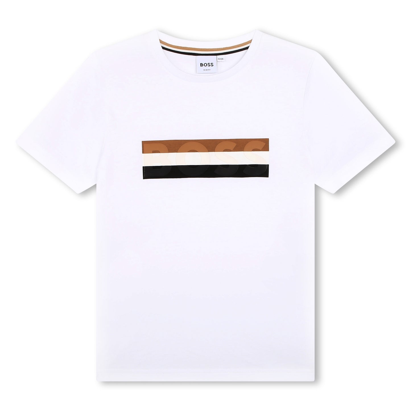 BOSS KIDSWEAR Boys White Short Sleeve T-Shirt | Tops | Bon Bon Tresor
