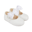 Baypods Soft Sole Baby Shoes With Matching Bow - White | Dress Shoes | Bon Bon Tresor