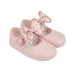 Baypods Soft Sole Baby Shoes with Matching Bow - Dusty Pink | Dress Shoes | Bon Bon Tresor