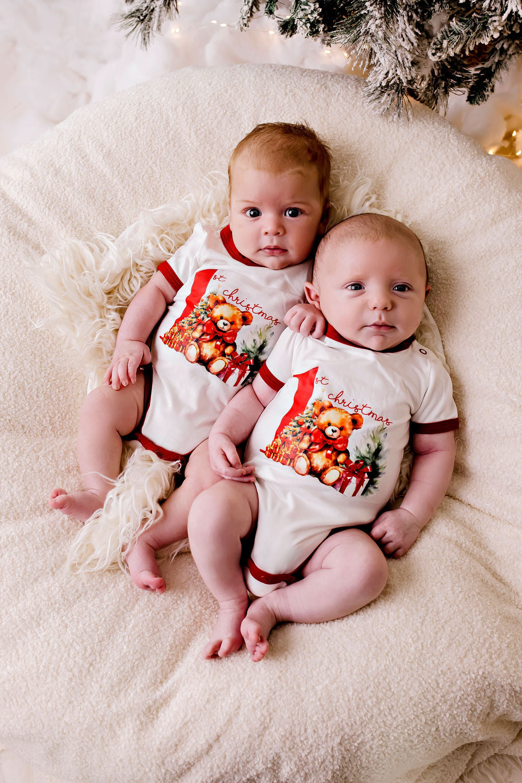 Confetti Kidz My First Christmas Bodysuit - Teddy | Rompers & Playsuits | Bon Bon Tresor