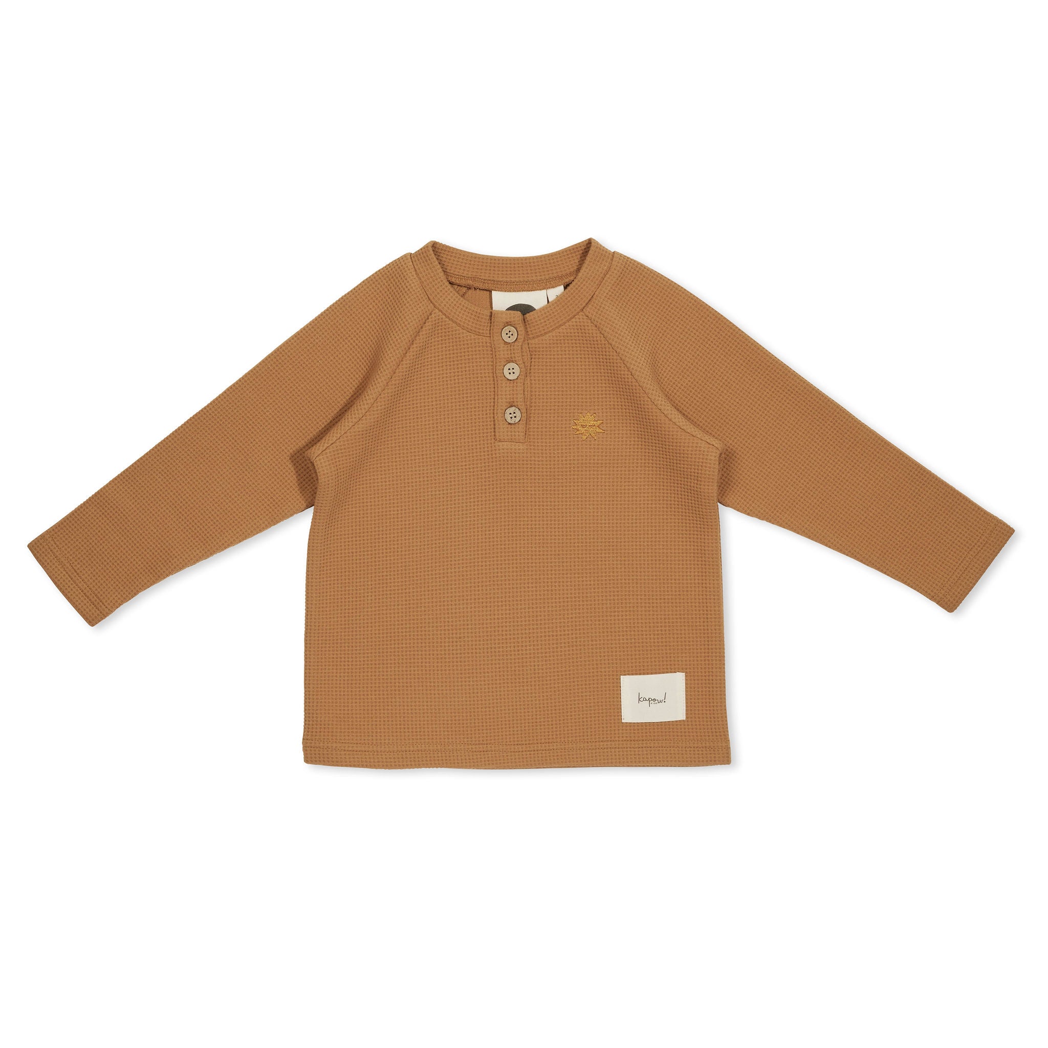 Kapow Kids Caramel Waffle LS Top | Tops & T-Shirts | Bon Bon Tresor