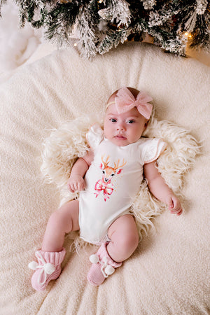 Confetti Kidz Golden Reindeer Bodysuit | Rompers & Playsuits | Bon Bon Tresor