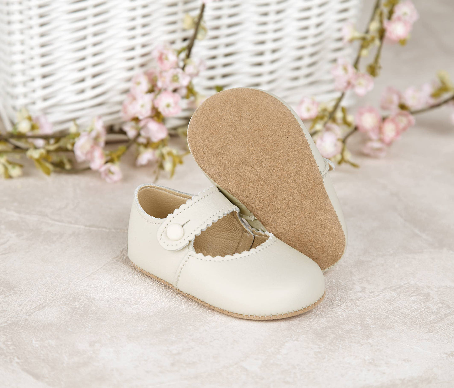 Early Days Emma Leather Bar Shoes - White | Dress Shoes | Bon Bon Tresor