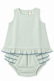 Yo Baby Pastel Blue Top and Bloomer Set
