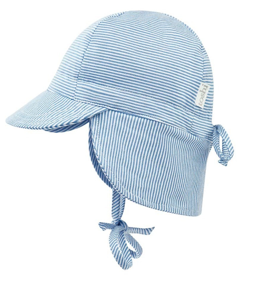 Toshi Flap Cap Baby Sky | Sun hat | Bon Bon Tresor