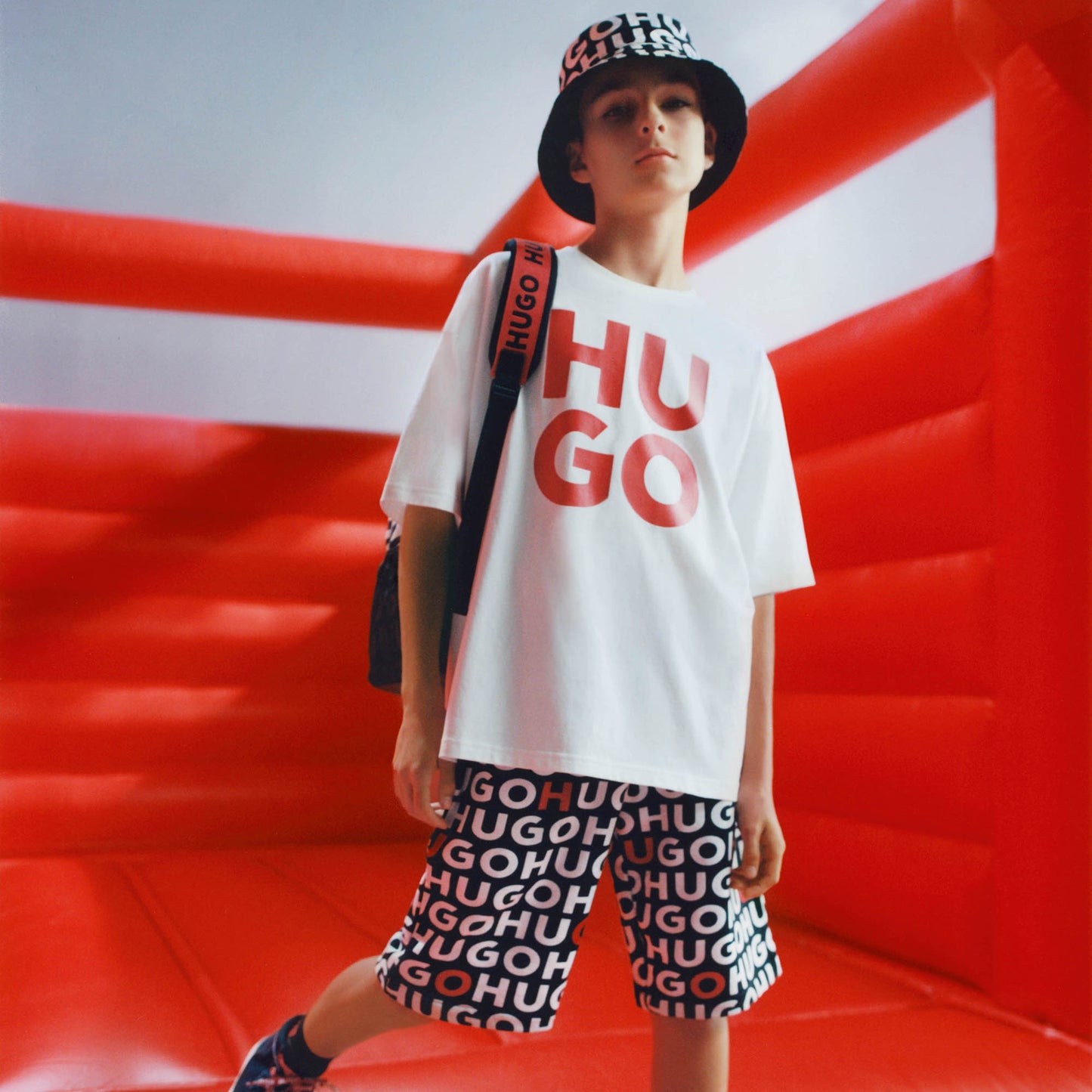 Hugo Kids Boys Short Sleeve T-Shirt - White | Tops | Bon Bon Tresor