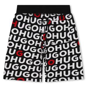 Hugo Kids Boys Monogram Shorts Black | Pants & Shorts | Bon Bon Tresor