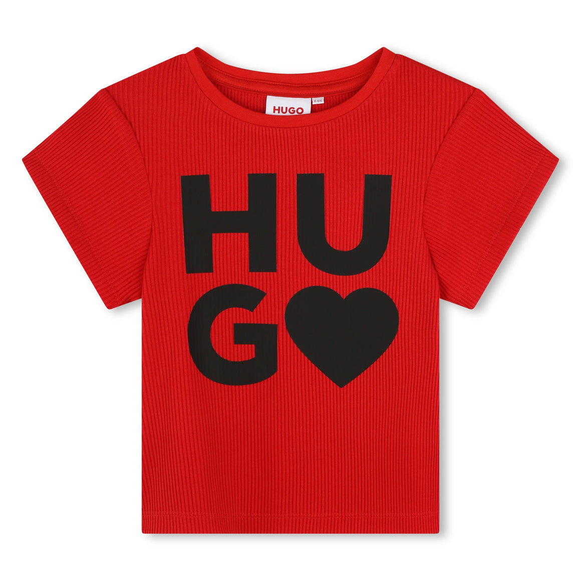 Hugo Kids Girls Short Sleeve T-Shirt - Red | Tops & T-Shirts | Bon Bon Tresor