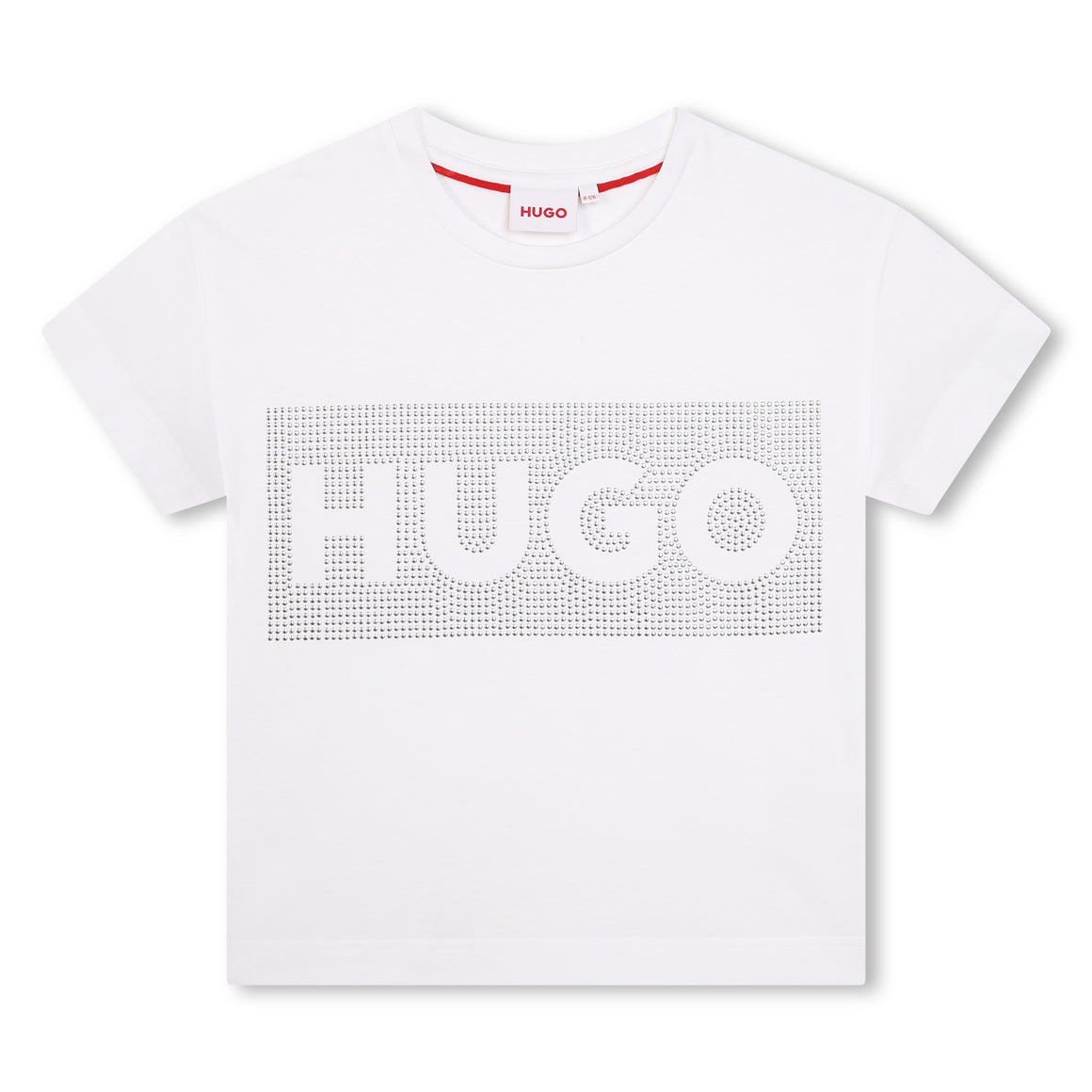 Hugo Kids Girls Short Sleeve T-Shirt - White | Tops & T-Shirts | Bon Bon Tresor