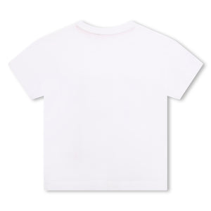 Hugo Kids Girls Short Sleeve T-Shirt - White | Tops & T-Shirts | Bon Bon Tresor