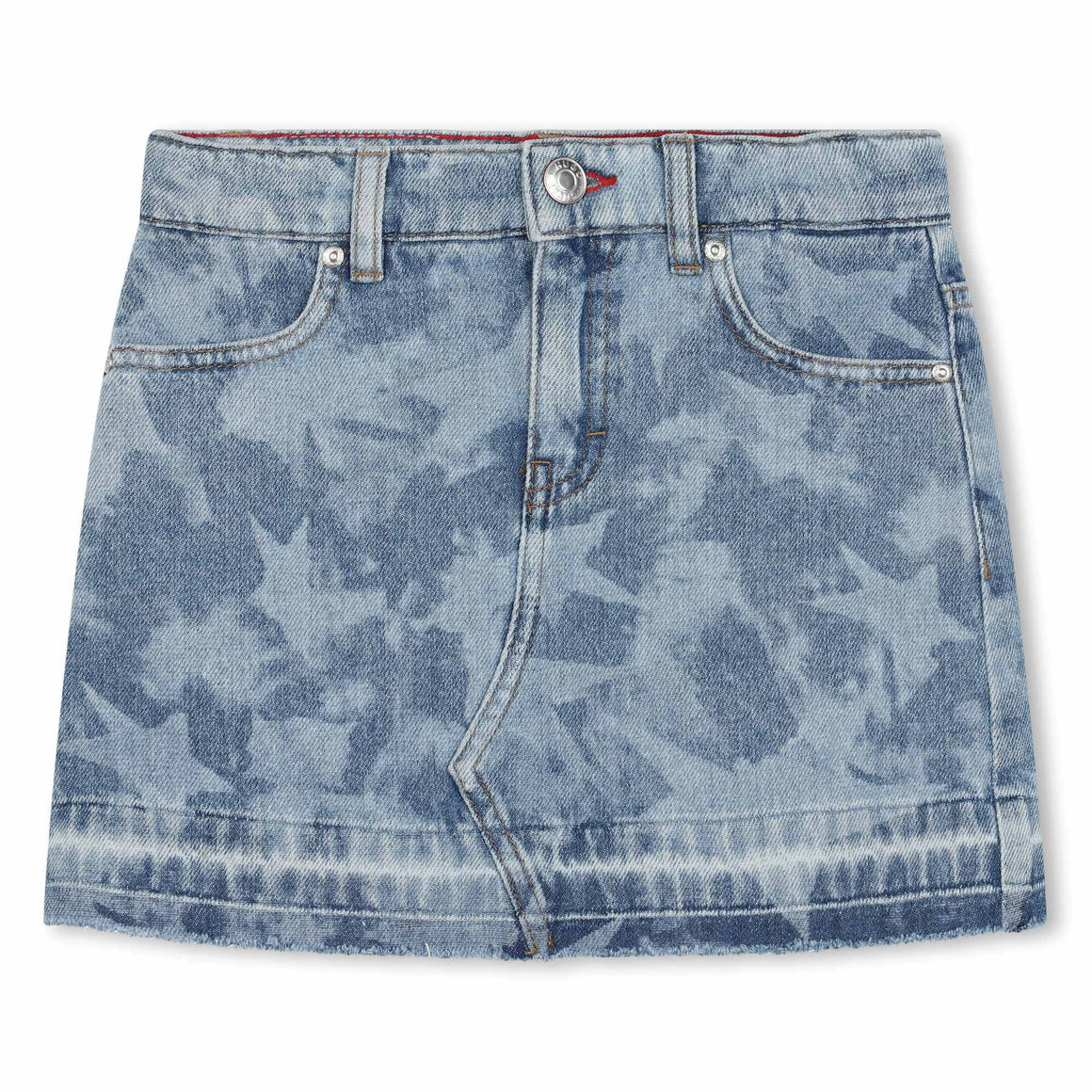 Hugo Kids Girls Laser Stars Print Denim Skirt | Dresses & Skirts | Bon Bon Tresor