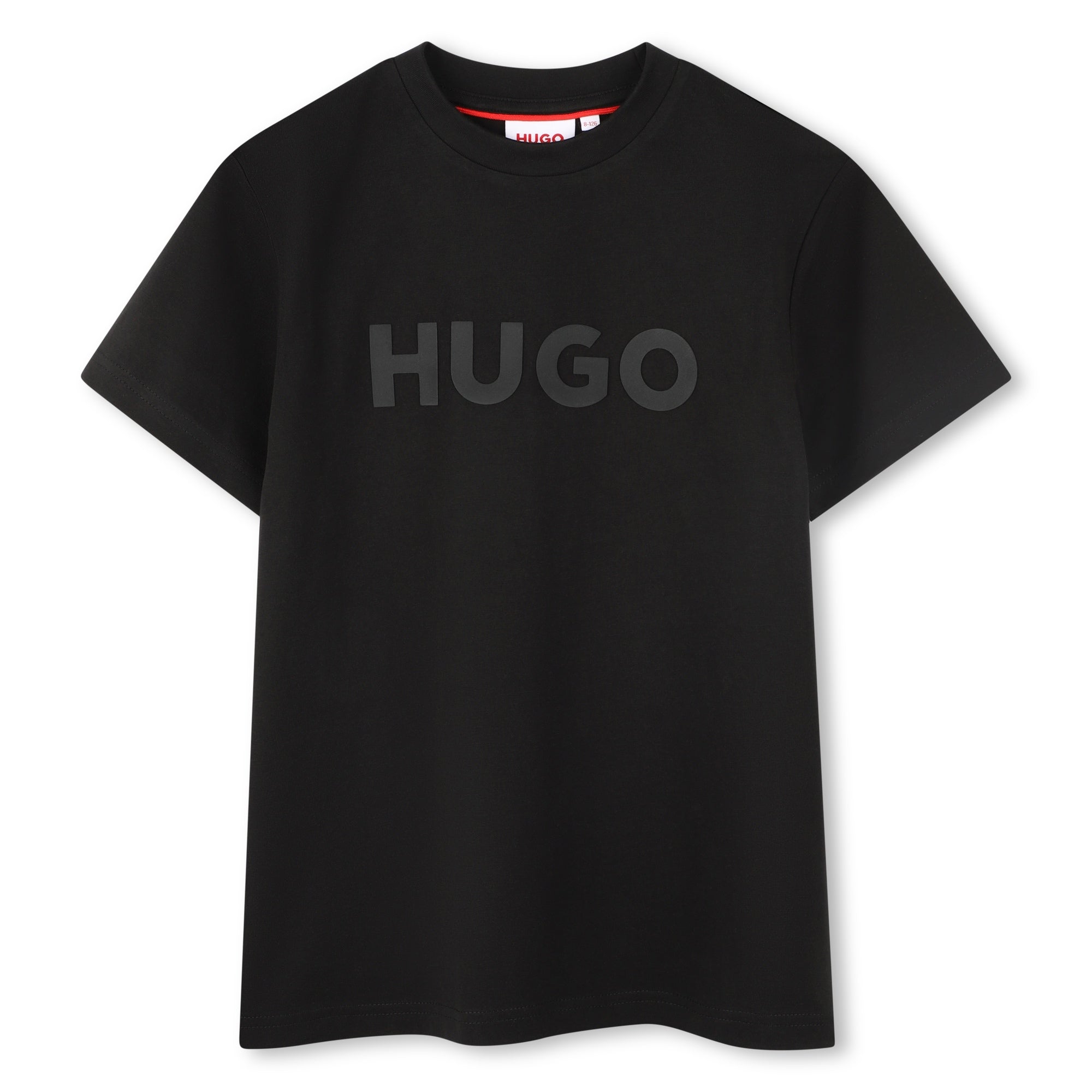 Hugo Kids Boys Short Sleeve Cotton T-Shirt - Black