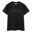 Hugo Kids Boys Short Sleeve Cotton T-Shirt - Black