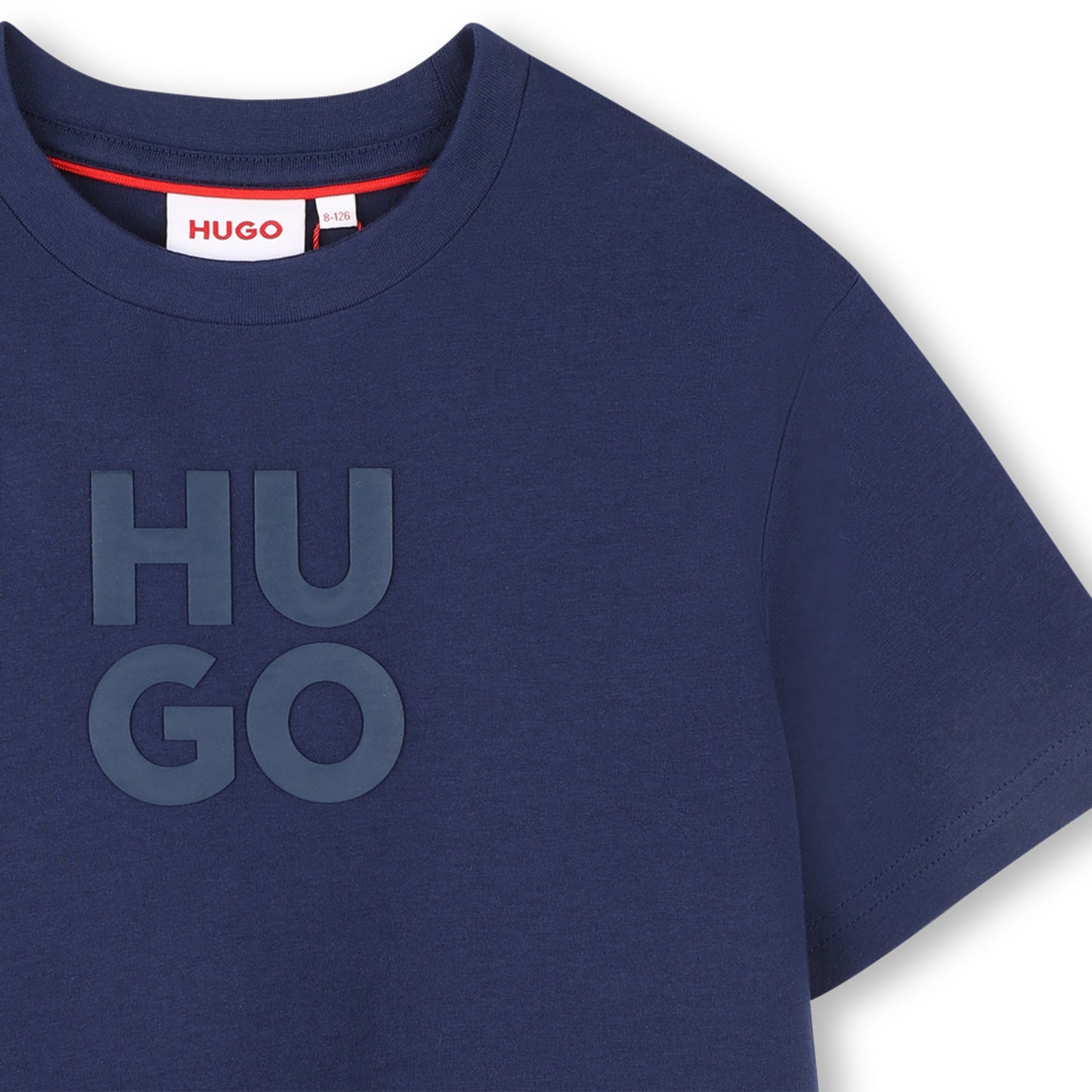 Hugo Kids Boys Short Sleeve Cotton T-Shirt - Blue