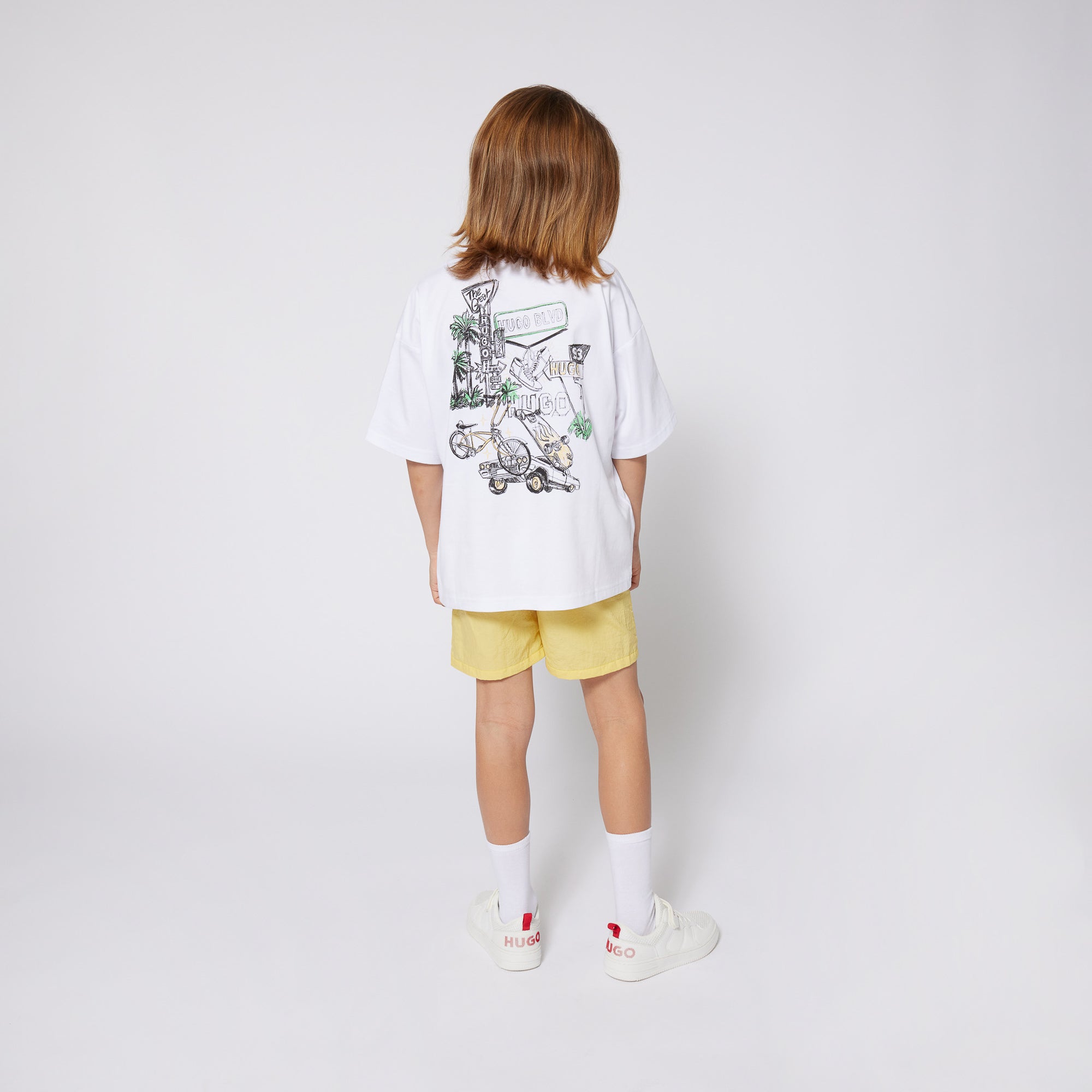Hugo Kids Boys Short Sleeve T-Shirt - White