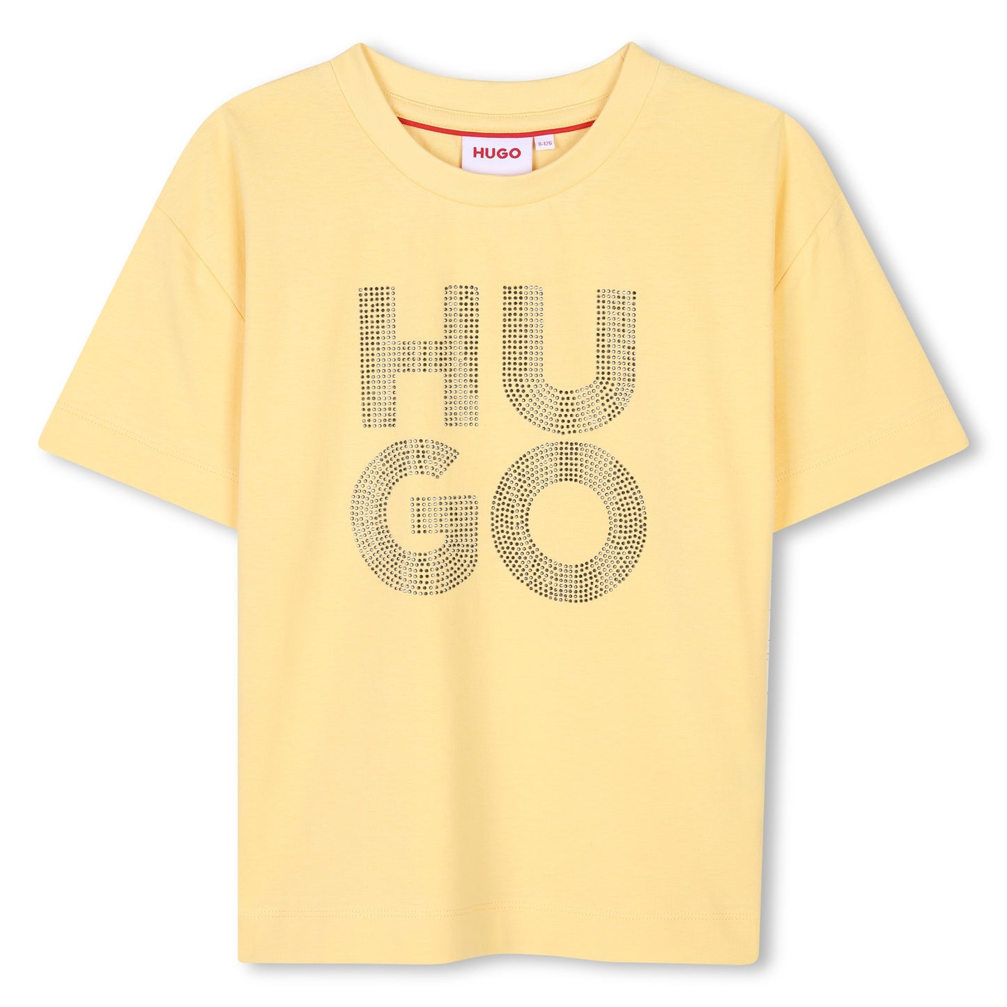 Hugo Kids Girls Studded Logo Short Sleeve T-Shirt