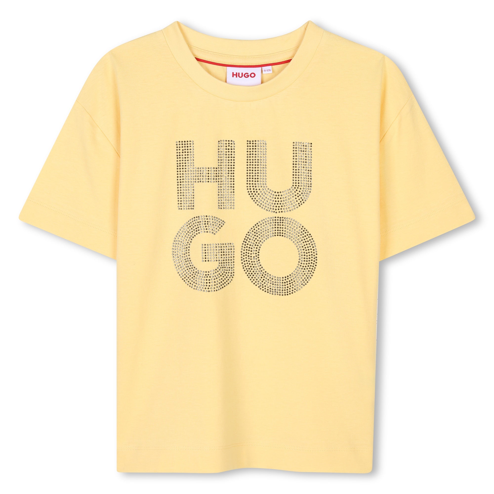 Hugo Kids Girls Studded Logo Short Sleeve T-Shirt
