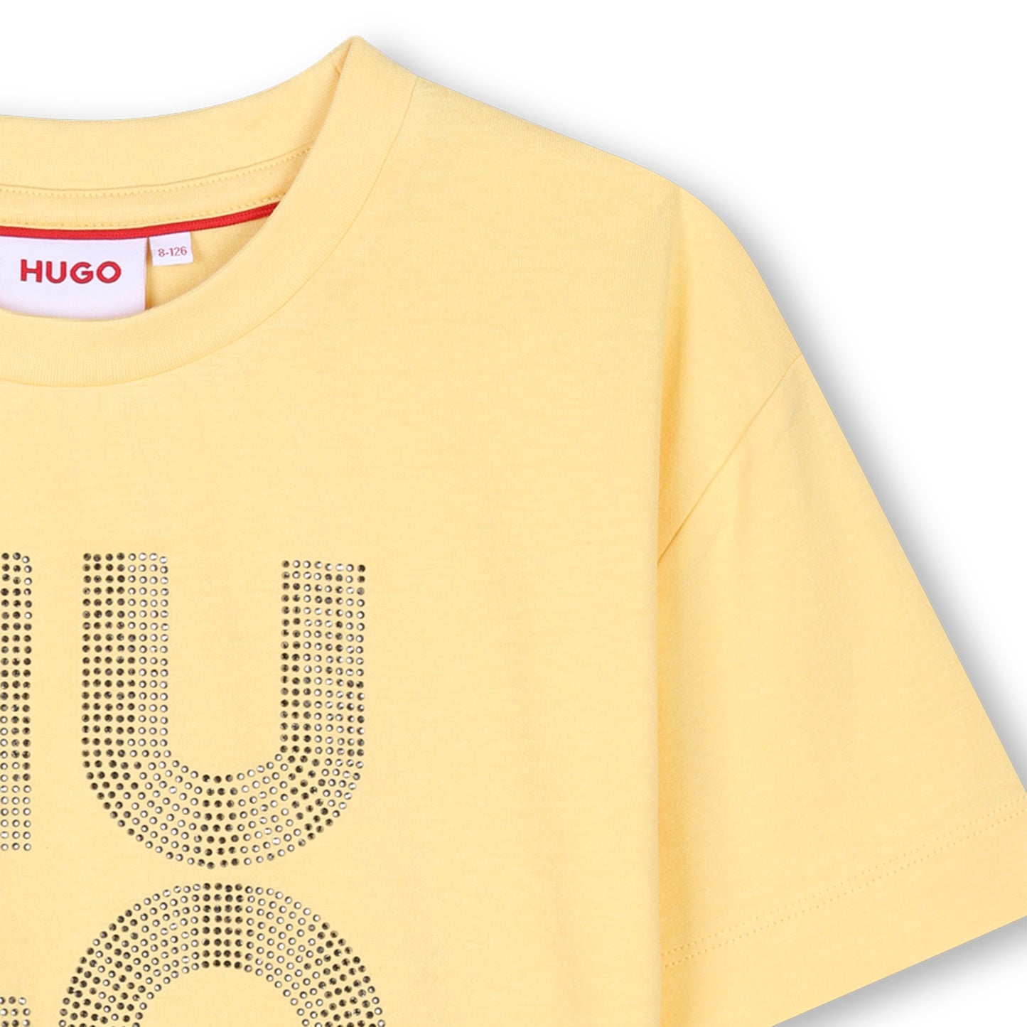 Hugo Kids Girls Studded Logo Short Sleeve T-Shirt