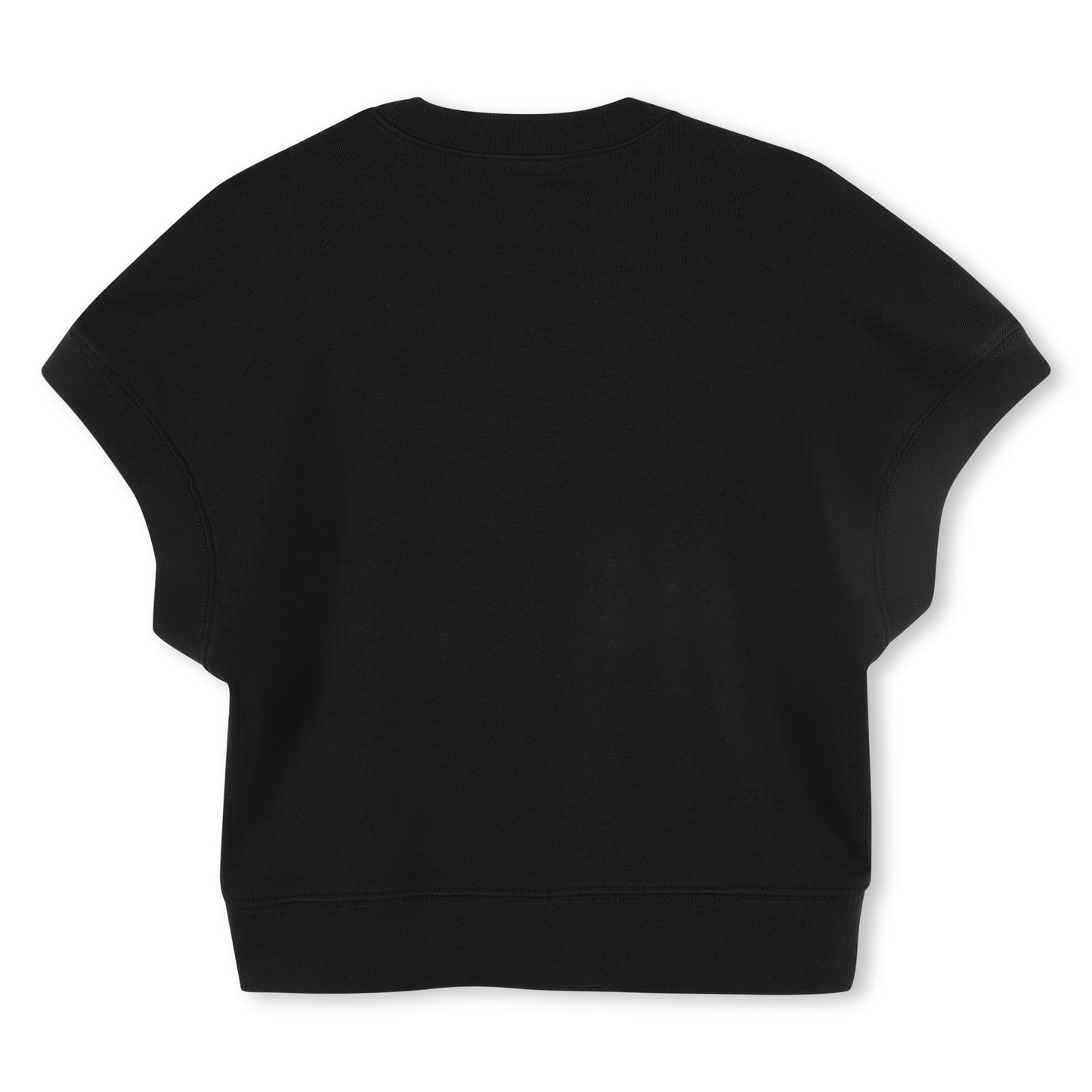 Hugo Kids Girls Black Loose Fit Studded Logo T-Shirt