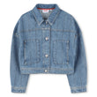 Hugo Kids Girls Denim Jacket With Studded Stripes