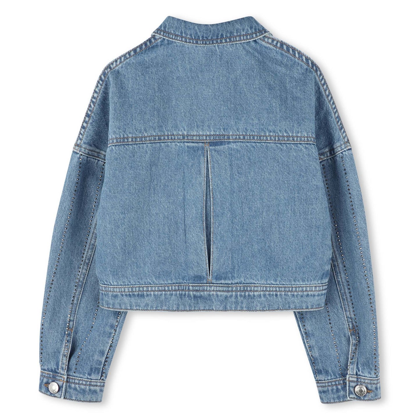 Hugo Kids Girls Denim Jacket With Studded Stripes