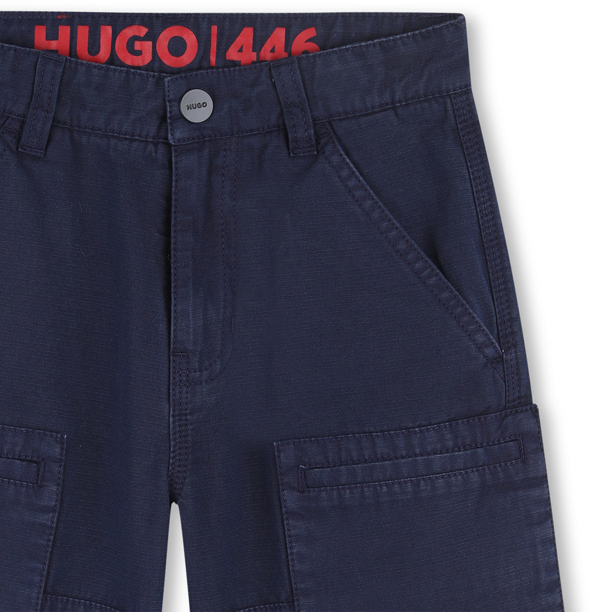 Hugo Kids Boys Navy Cargo Shorts