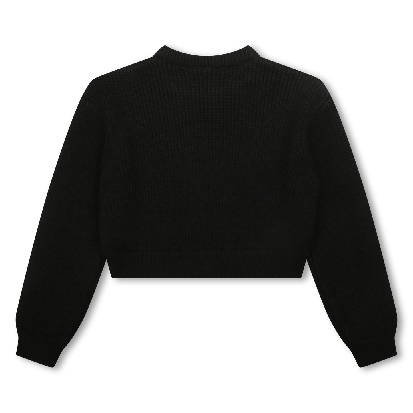 Hugo Kids Girls Cropped Sweater - Black | Sweaters & Knitwear | Bon Bon Tresor