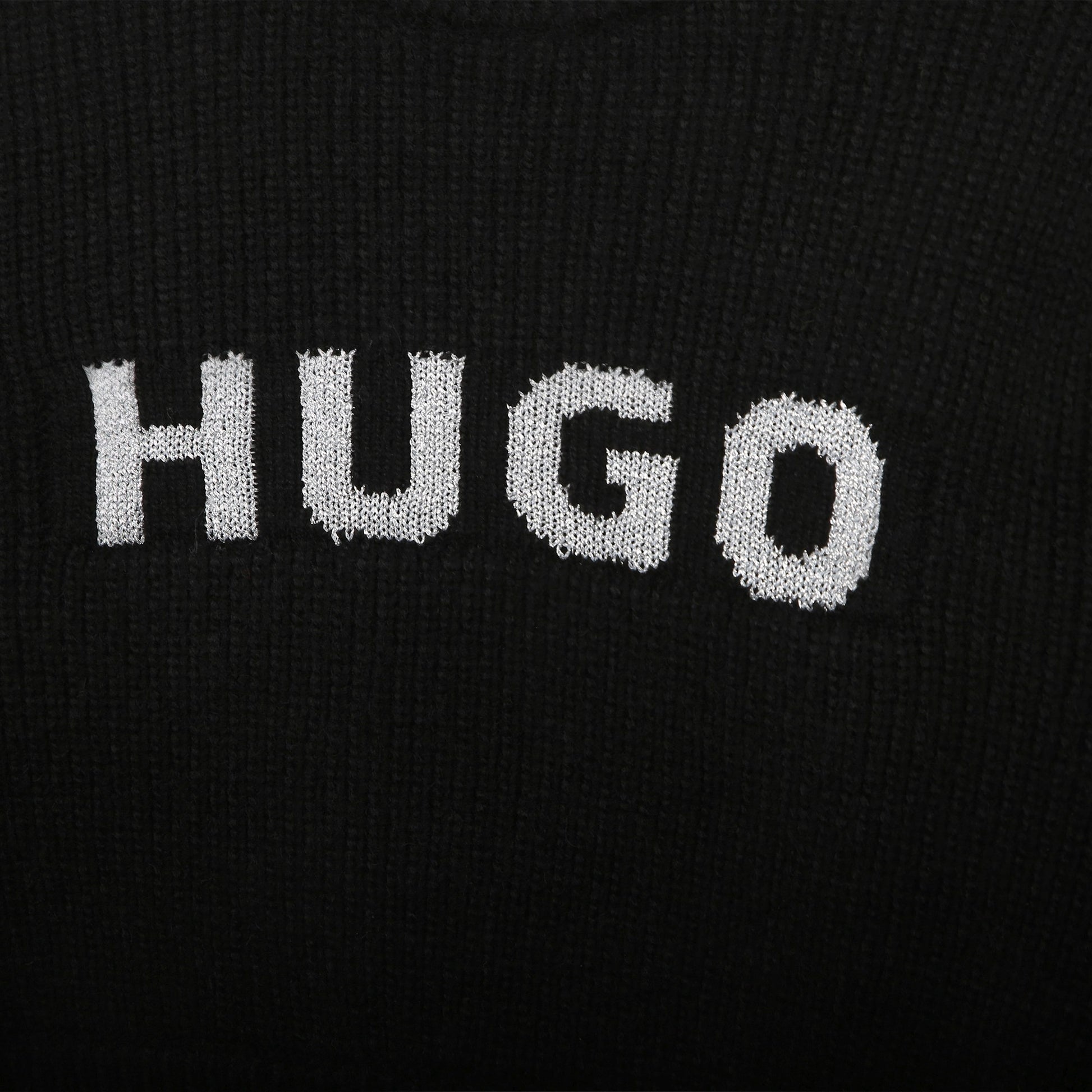 Hugo Kids Girls Cropped Sweater - Black | Sweaters & Knitwear | Bon Bon Tresor