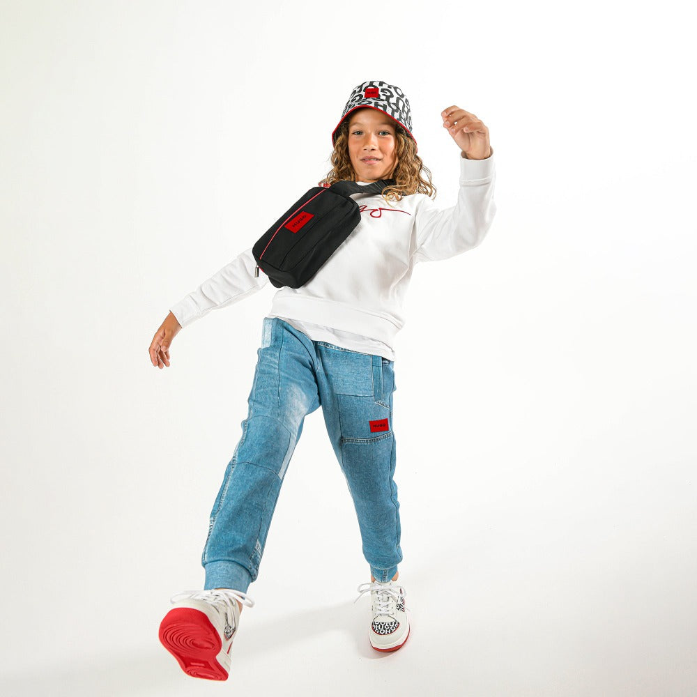 Hugo Kids Boys Sweater White | Sweaters & Knitwear | Bon Bon Tresor