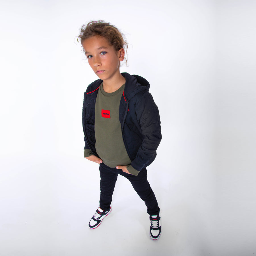 Hugo Kids Sweatshirt - Khaki | Sweaters & Knitwear | Bon Bon Tresor