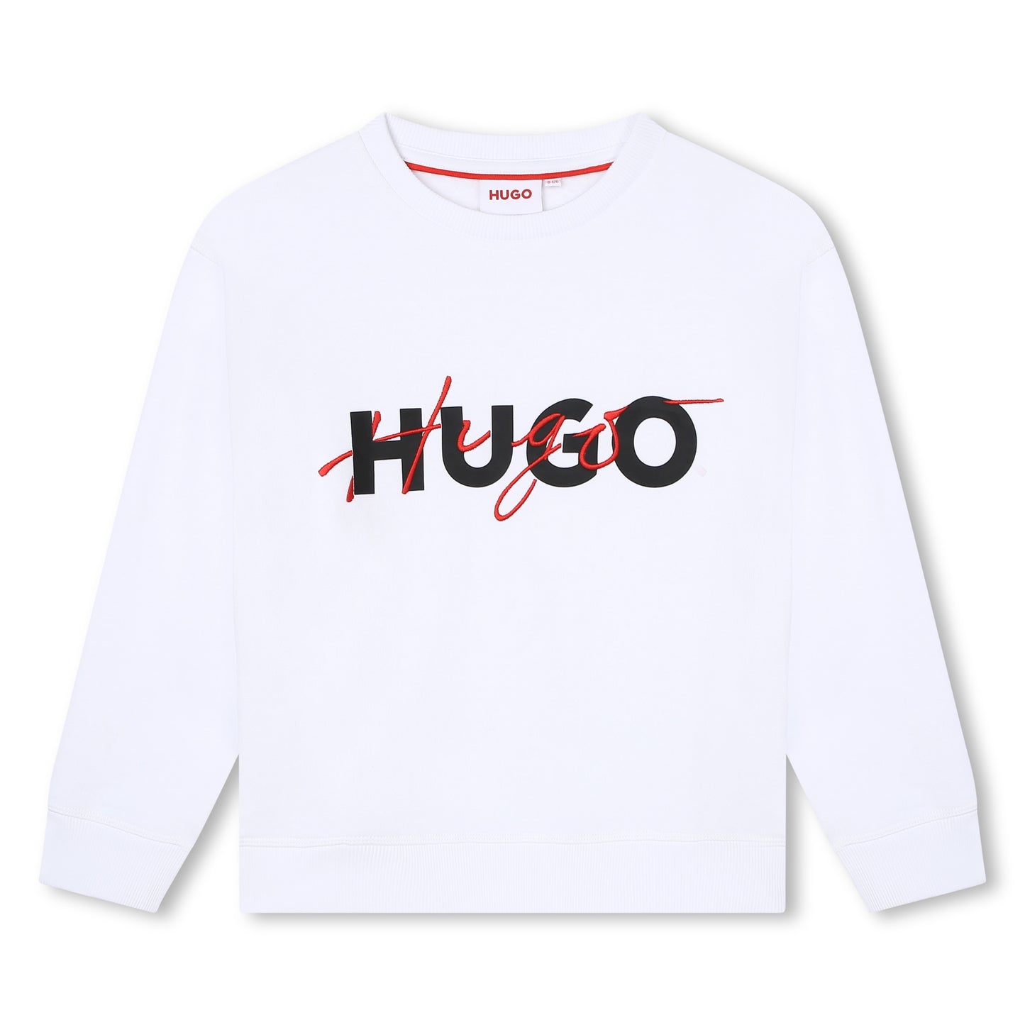 Hugo Kids Boys Fleece Sweatshirt - White | Sweaters & Knitwear | Bon Bon Tresor