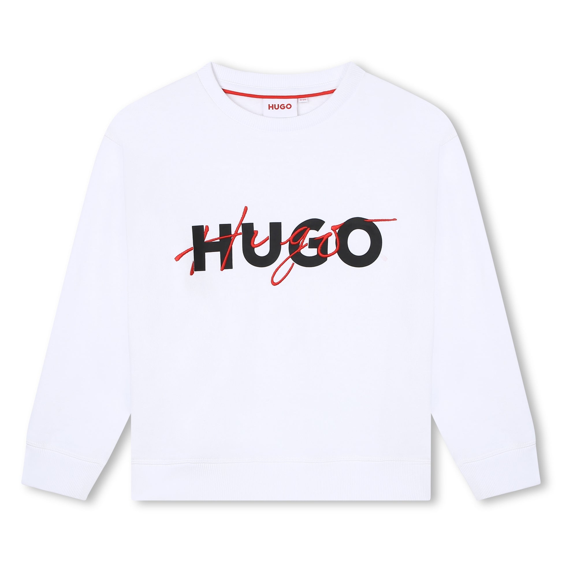 Hugo Kids Boys Fleece Sweatshirt - White | Sweaters & Knitwear | Bon Bon Tresor