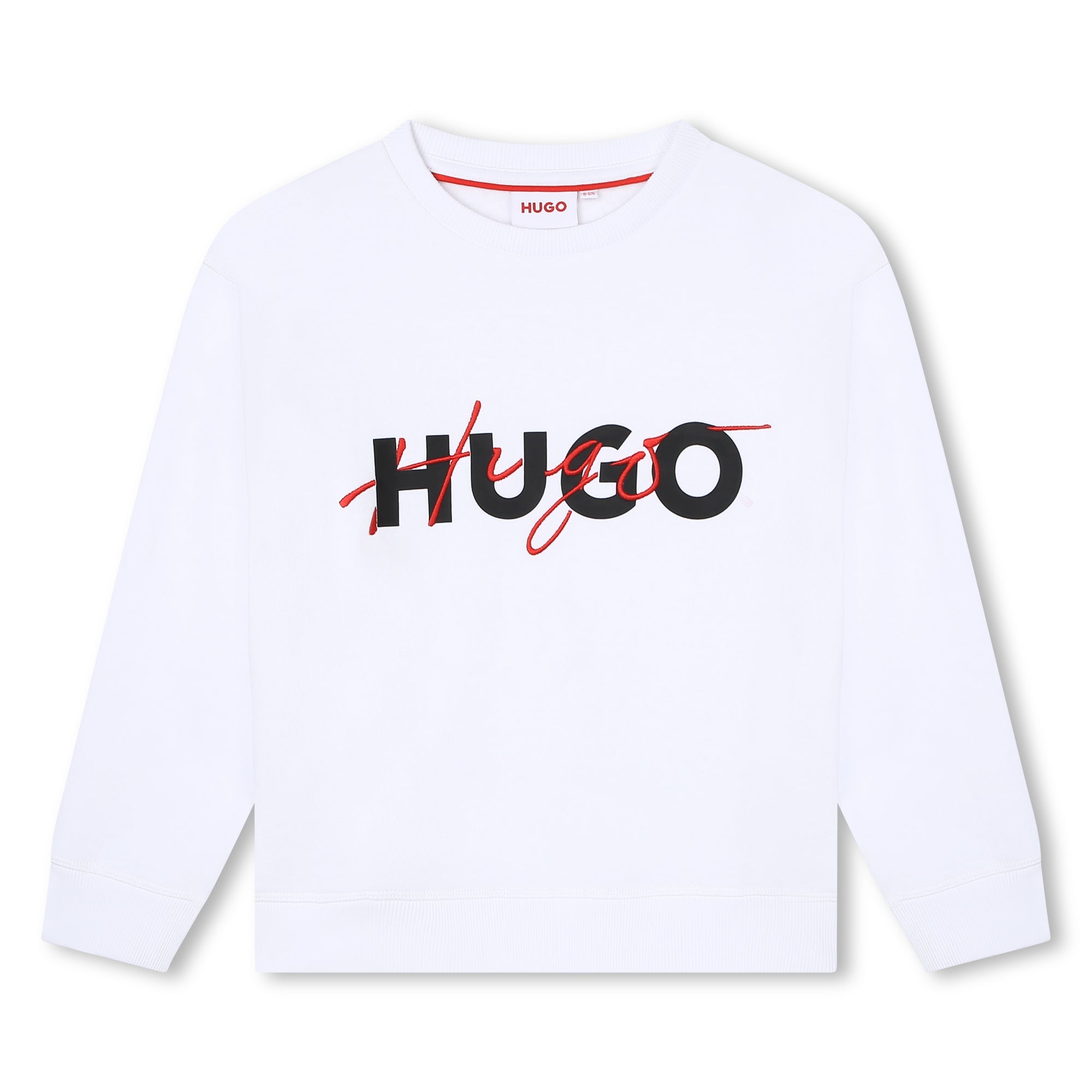Hugo Kids Boys Fleece Sweatshirt - White | Sweaters & Knitwear | Bon Bon Tresor