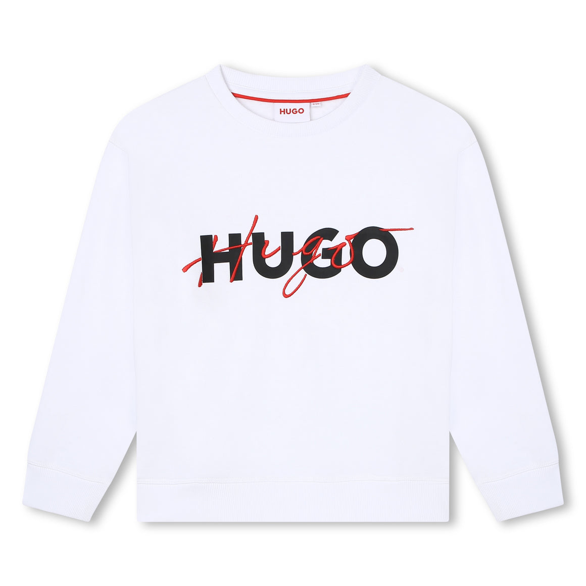 Hugo Kids Boys Fleece Sweatshirt - White | Sweaters & Knitwear | Bon Bon Tresor