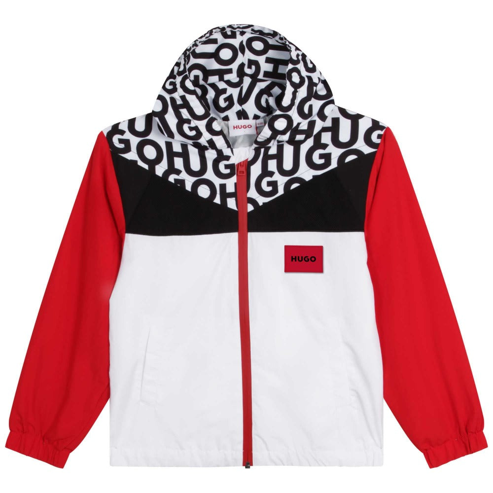 Hugo Kids Boys Hooded Windbreaker | Coats & Jackets | Bon Bon Tresor
