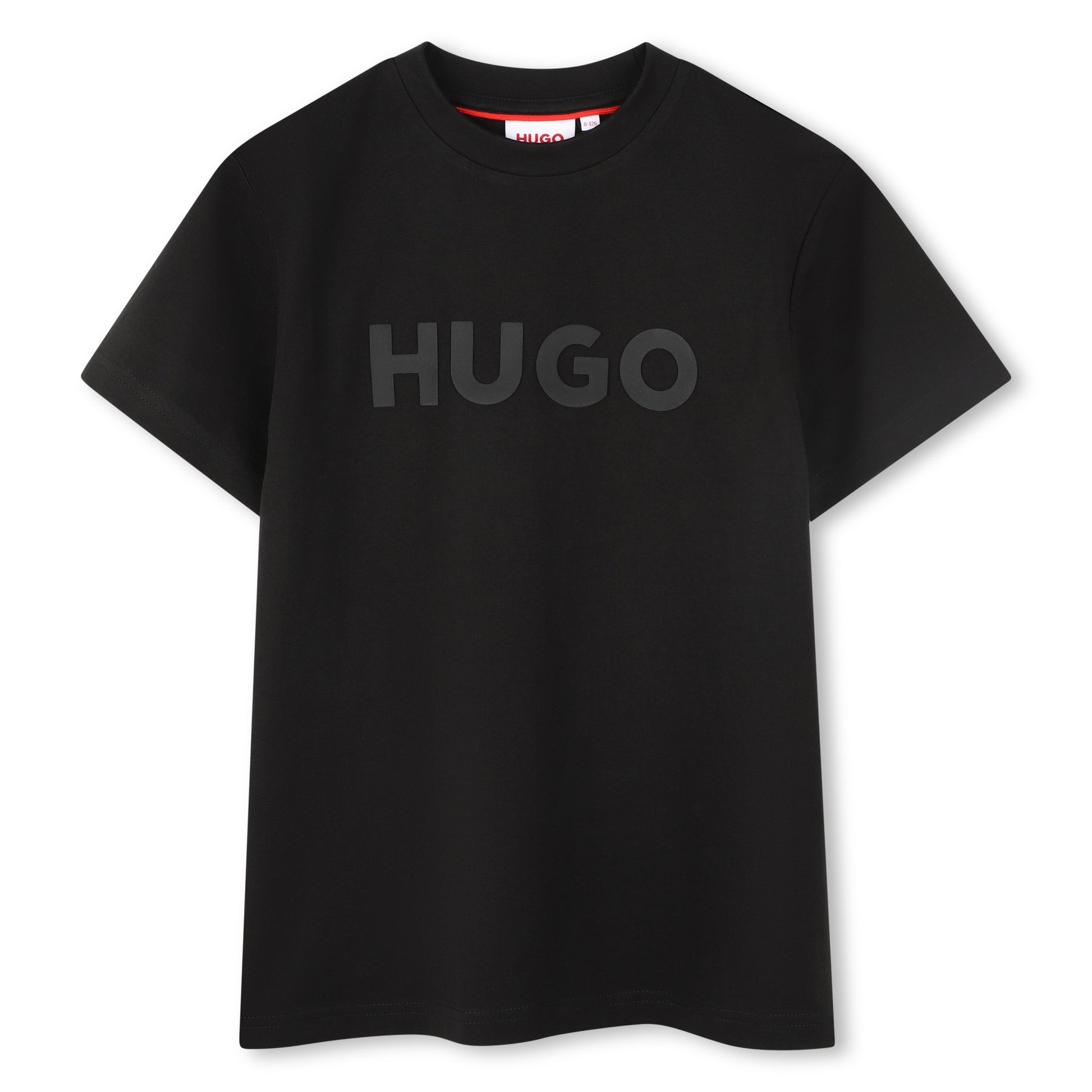 Hugo Kids Boys Short Sleeve Cotton T-Shirt - Black | Tops & T-Shirts | Bon Bon Tresor