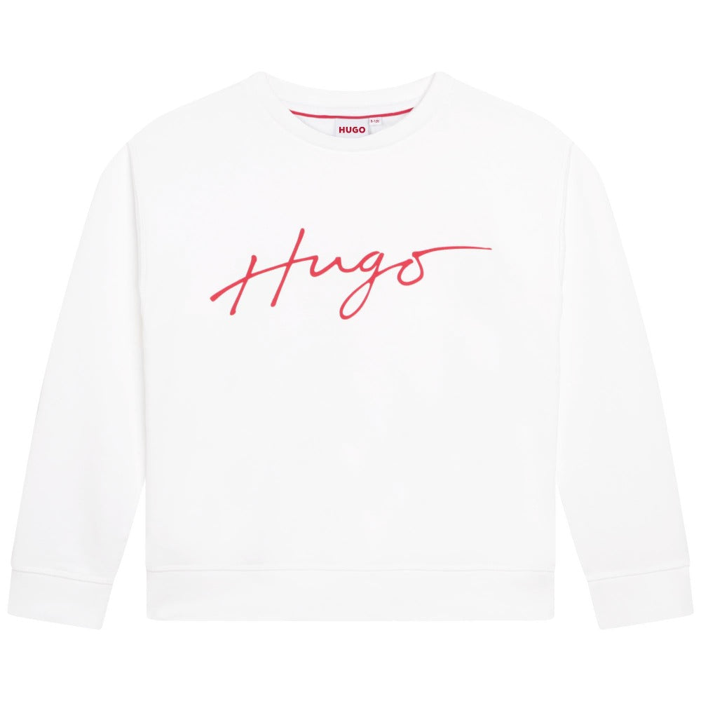 Hugo Kids Boys Sweater White | Sweaters & Knitwear | Bon Bon Tresor