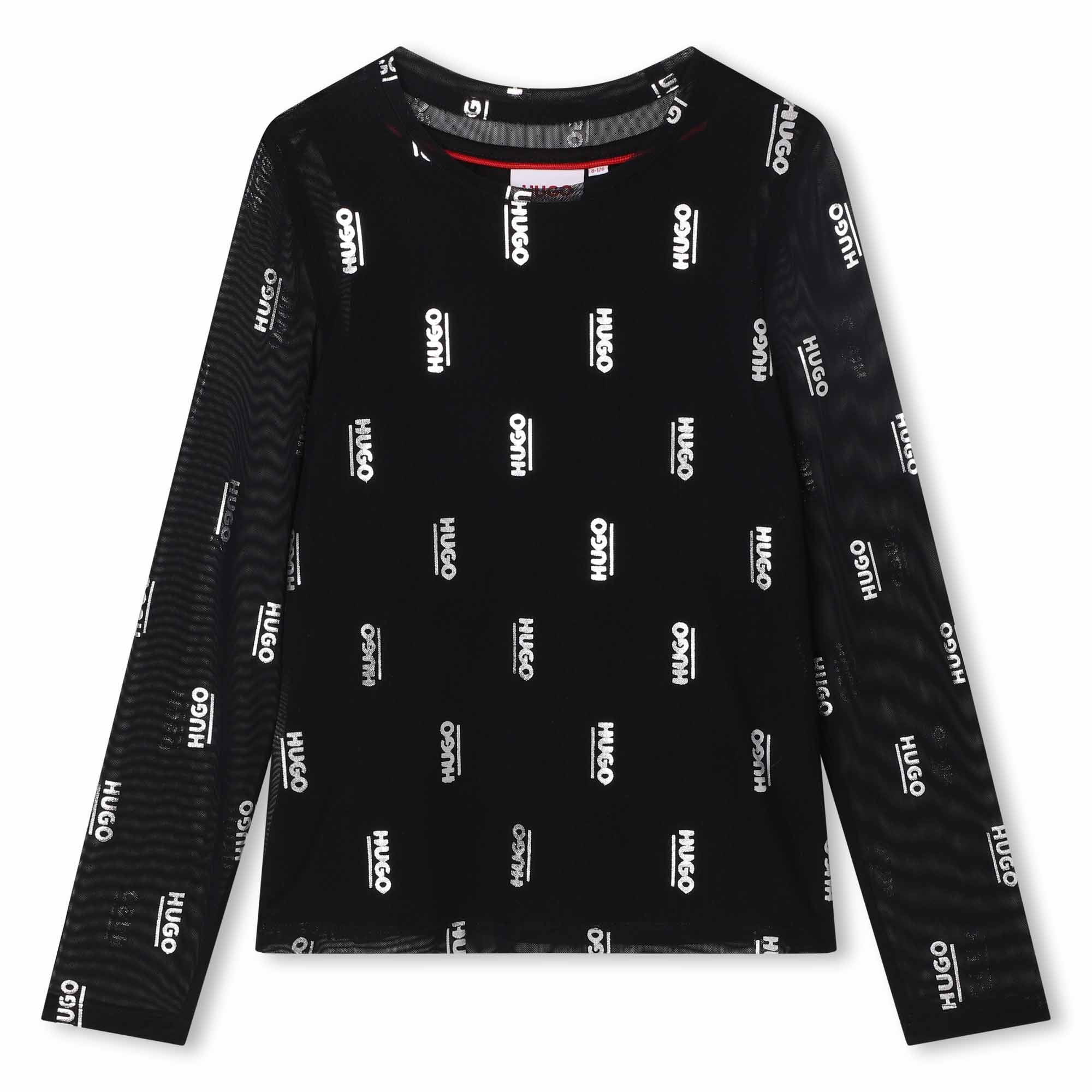 Hugo Kids Girls 2 in 1 Long Sleeve T-Shirt - Black | Tops & T-Shirts | Bon Bon Tresor