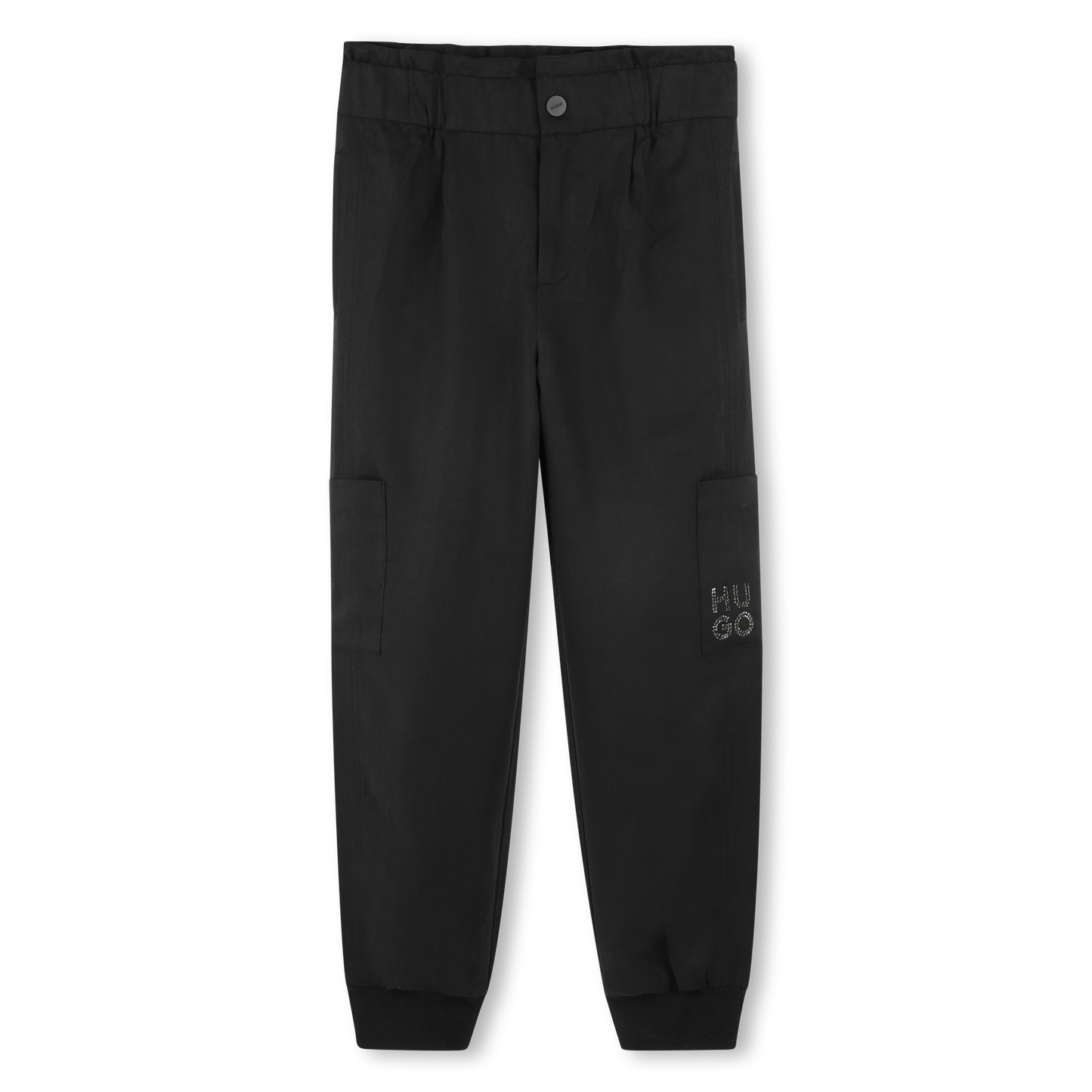 Hugo Kids Girls Black Loose Trousers With Pockets | Trousers | Bon Bon Tresor