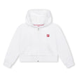 Hugo Kids Girls Hooded Track Cardigan - White | Sweaters & Knitwear | Bon Bon Tresor