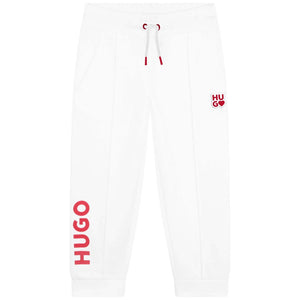 Hugo Kids Girls Jogging Bottoms - White | Pants & Shorts | Bon Bon Tresor