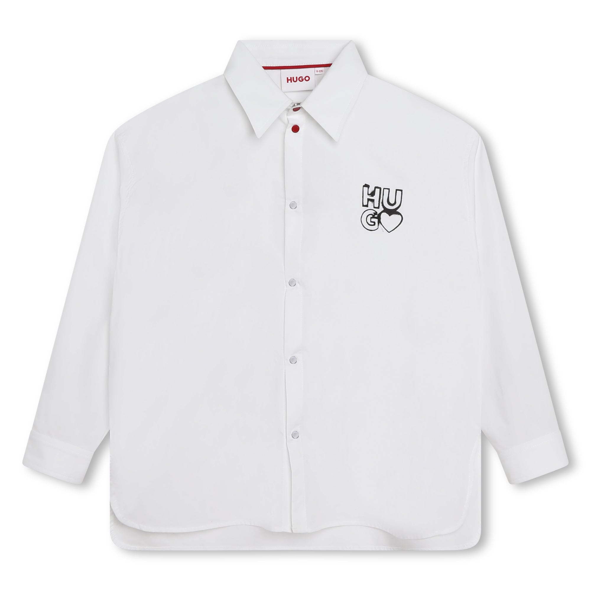 Hugo Kids Girls Long Sleeve Shirt - White | Tops & T-Shirts | Bon Bon Tresor