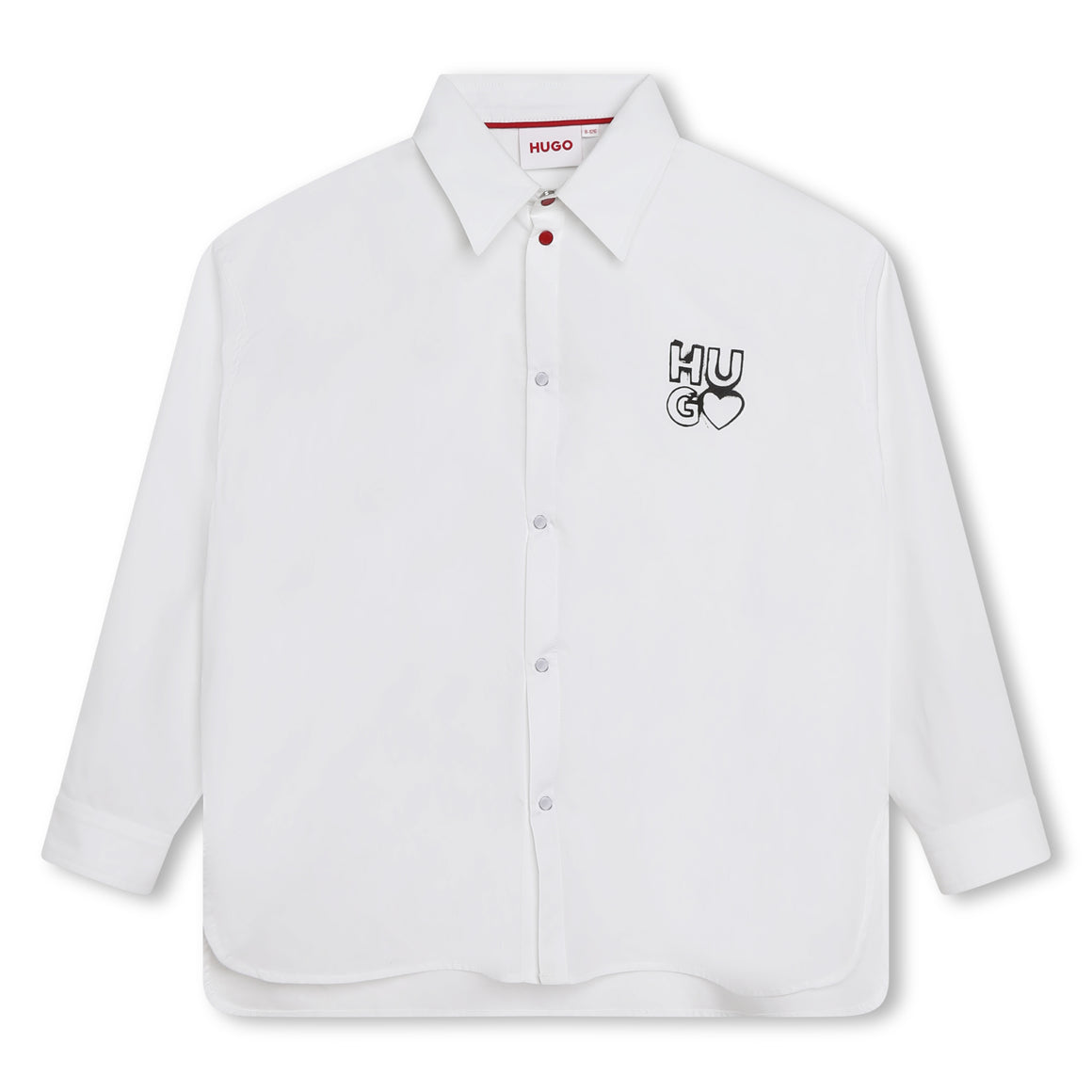Hugo Kids Girls Long Sleeve Shirt - White | Tops & T-Shirts | Bon Bon Tresor