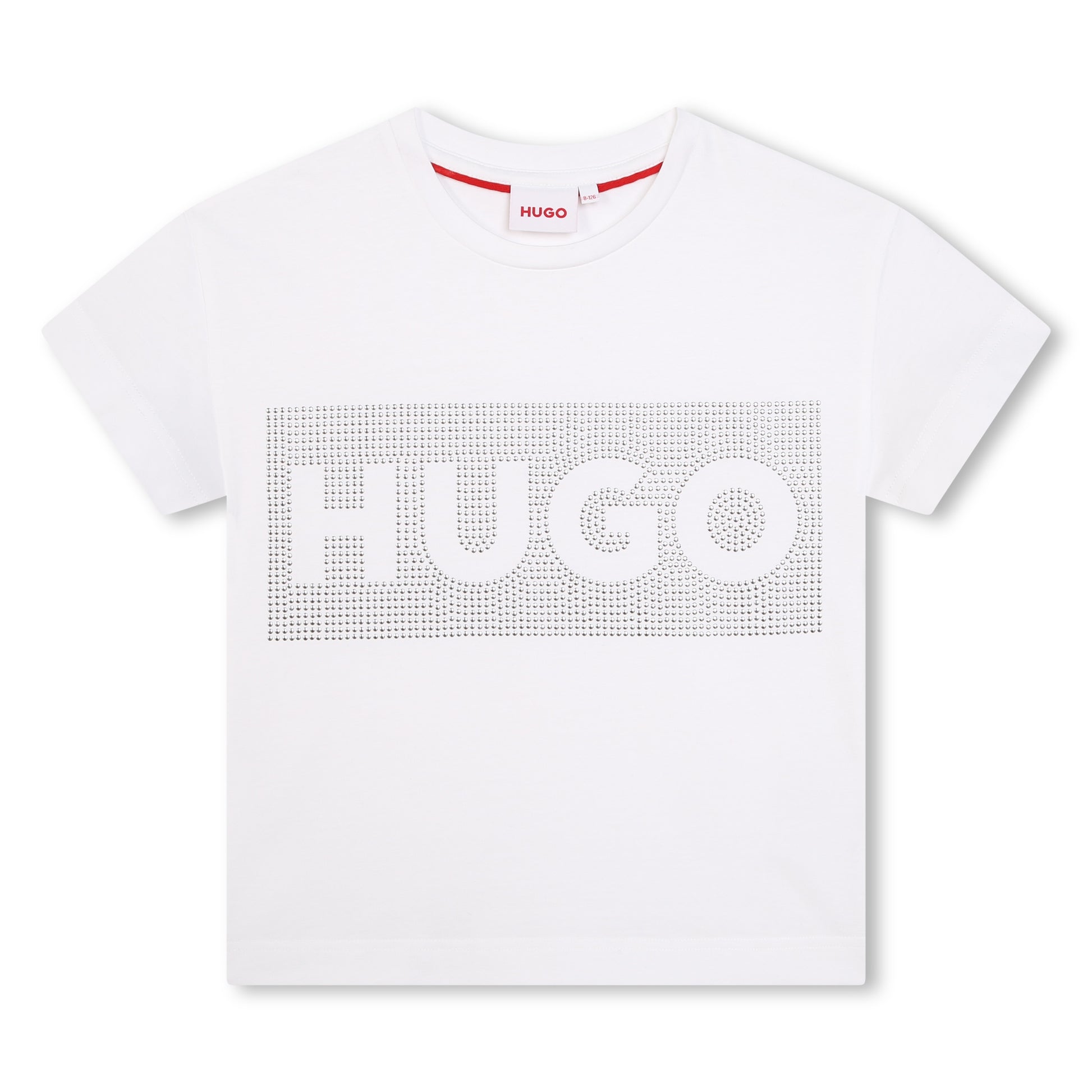 Hugo Kids Girls Short Sleeve T-Shirt - White | Tops & T-Shirts | Bon Bon Tresor