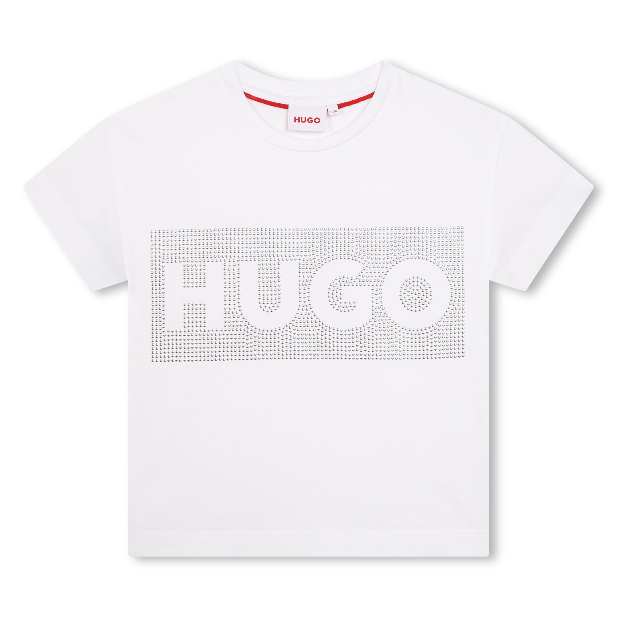 Hugo Kids Girls Short Sleeve T-Shirt - White | Tops & T-Shirts | Bon Bon Tresor