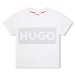 Hugo Kids Girls Short Sleeve T-Shirt - White | Tops & T-Shirts | Bon Bon Tresor