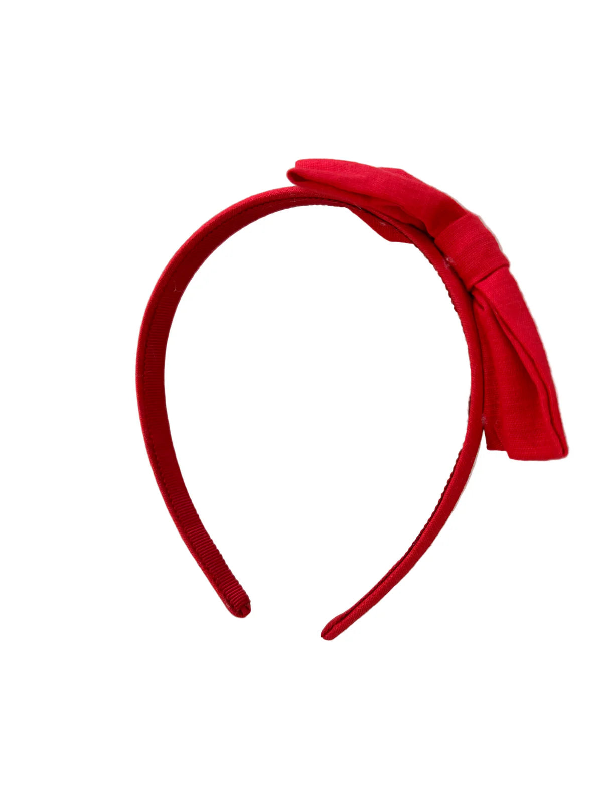 Mimi Miya Clara Linen Girls Hairband Red | Hair Accessories | Bon Bon Tresor