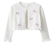 Mimi Miya Arabela Girl's Pink Bow Cardigan